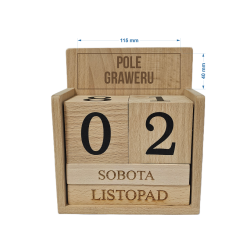 Duży wieczny kalendarz + logo